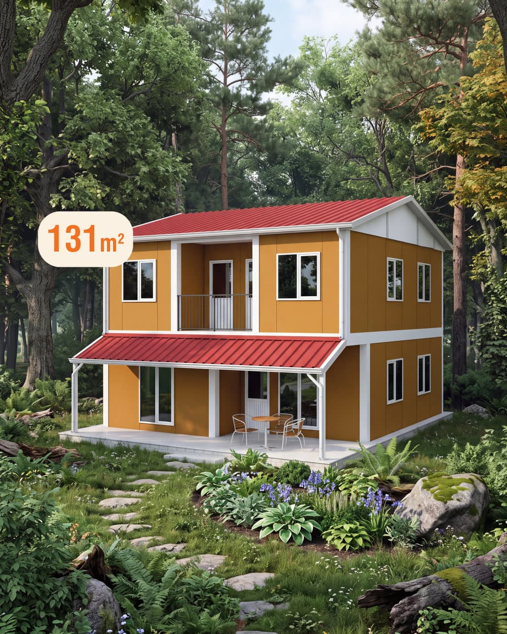 131 m² Çift Katlı Prefabrik Ev