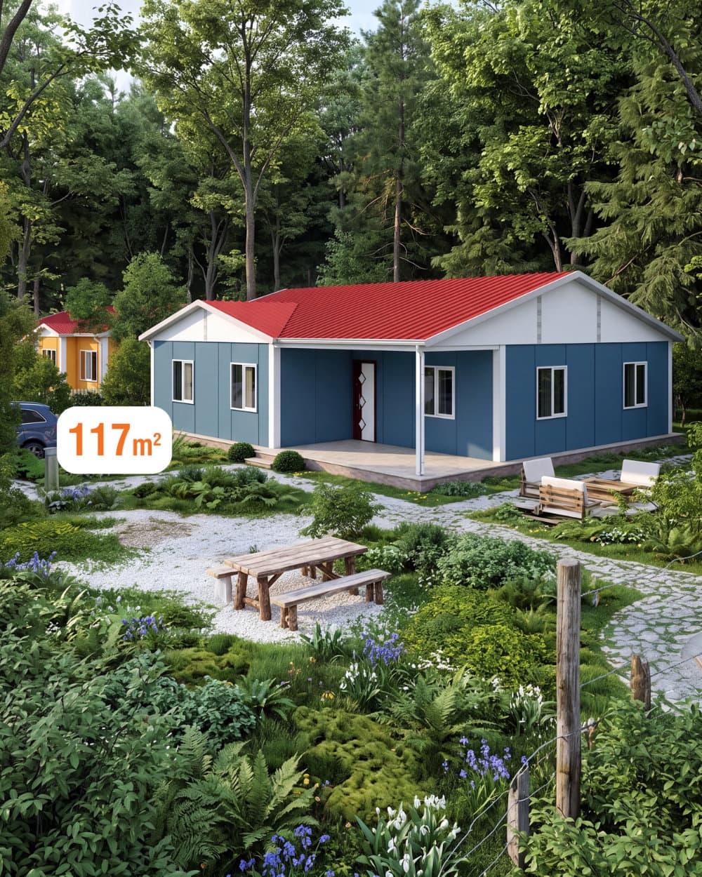 117 m² Tek Katlı Prefabrik Ev