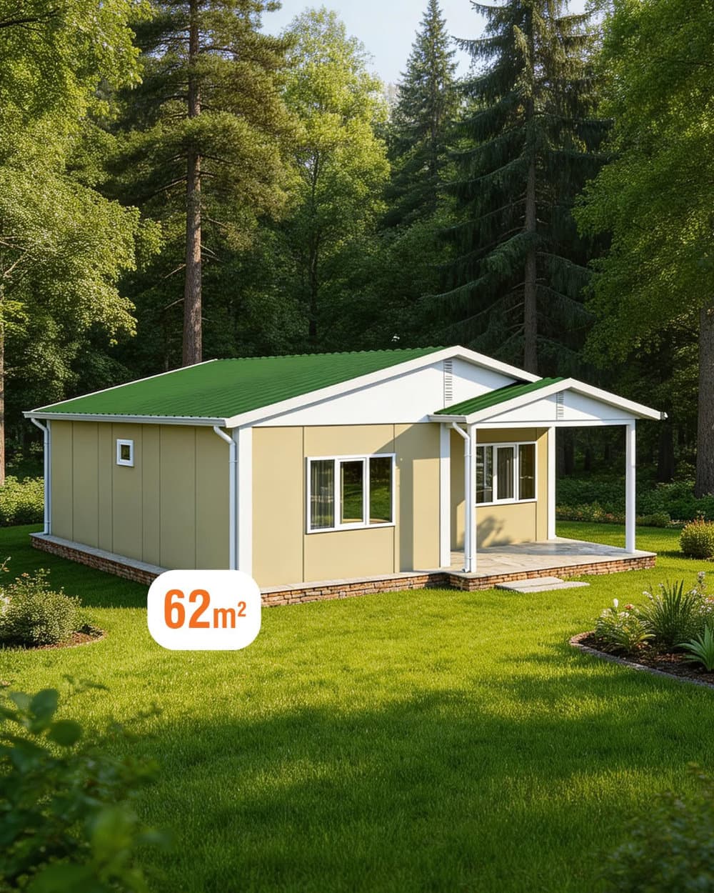 62 m² Tek Katlı Prefabrik Ev