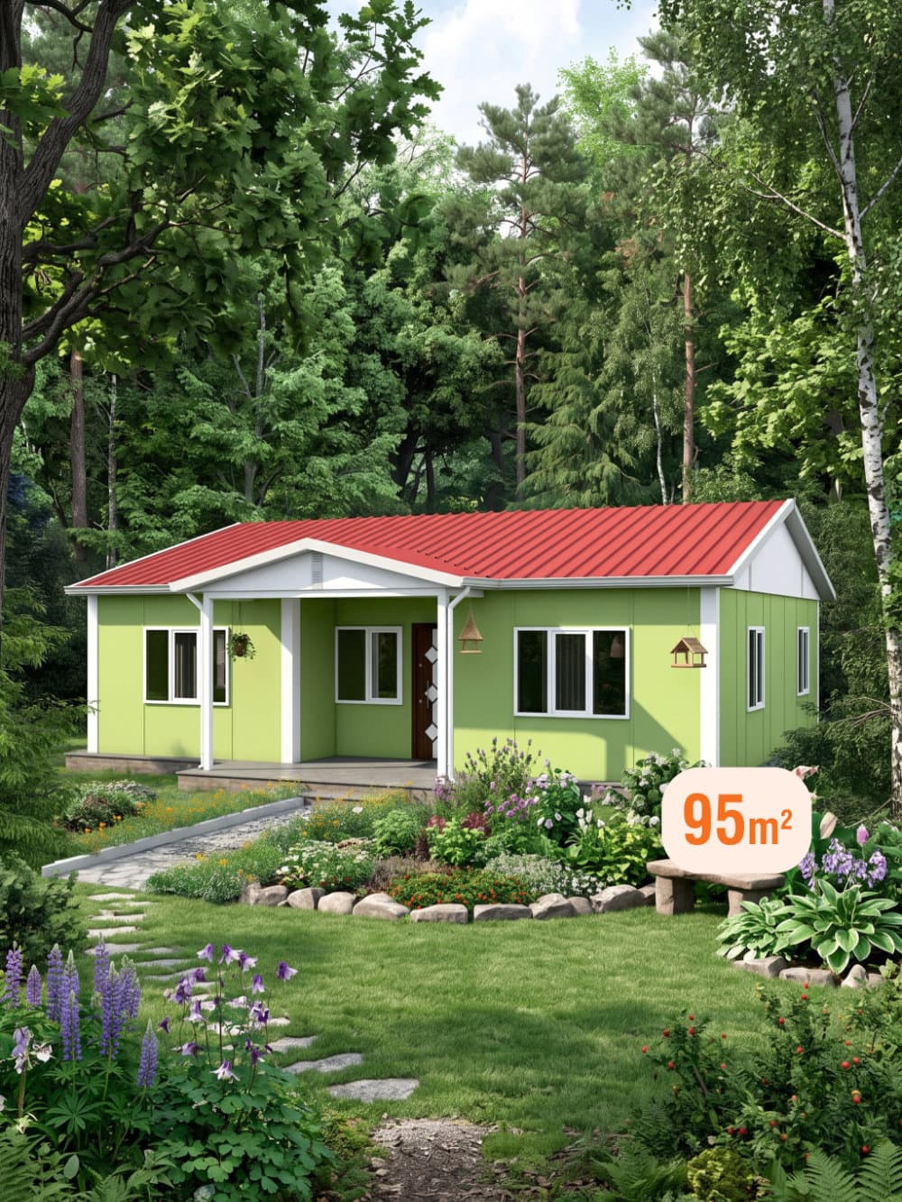 95 m² Tek Katlı Prefabrik Ev